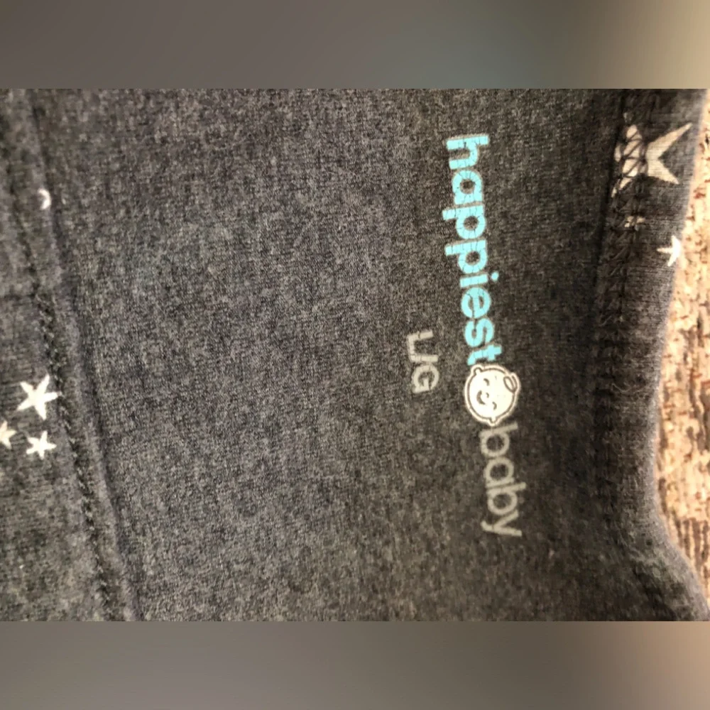 Happiest Baby Swaddle Star-Print Grey Full Zip Swaddle Sleepea 5-Second Swaddle